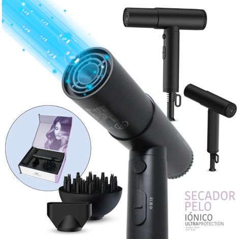 Secador de pelo profesional con tecnología iónica y motor sin escobillas brushless 2000W Secador compacto con alisador y difusor (1/5)