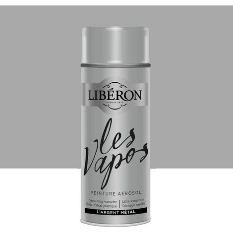 Peinture aérosol LIBÉRON Les Vapos Métal L'Argent 0,4 L (1/4)