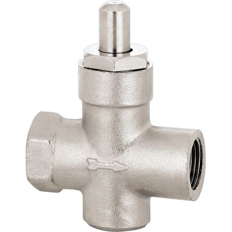 SCELTO DA DESIVERO Rubinetto portamanometro nichelato a pulsante x manometri a membr.pn4 1/4" mf codice prod: DSV17497 (1/2)