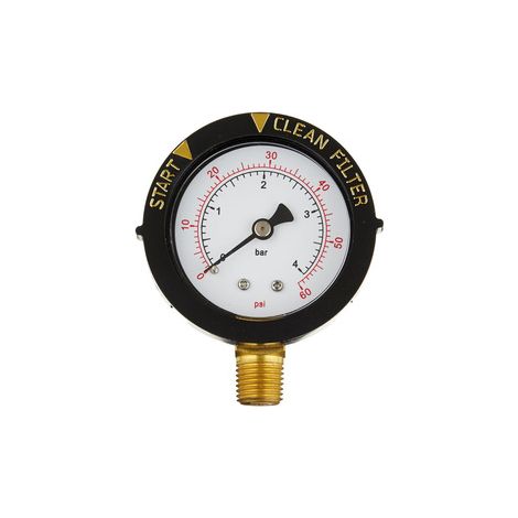 Lot de 3 manomètres Pentair 190058 60 psi, montage inférieur 1/4 NPT, pour filtre piscine et spa, lecture précise, accessoire piscine - pièce rechange (1/5)