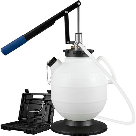 Mophorn Pompe à fluide de transmission manuelle, distributeur de système de recharge ATF,extracteurs d'huile et de liquide de grande capacité de 7,5 litres Ensemble d'outils de pompe à fluide de trans
