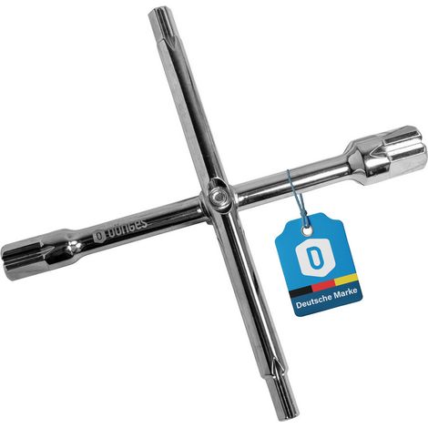 Dönges Sanitär-Kreuzschlüssel verchromt , 3/8", 1/2", 3/4", 1" (1/5)