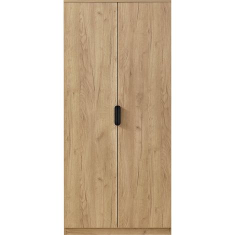 Armadio camera da letto armadio moderno mobile contenitore senza tempo 1 armadio e 1 ripiano in MDF 176 x 80 x 52 cm effetto rovere 030006372