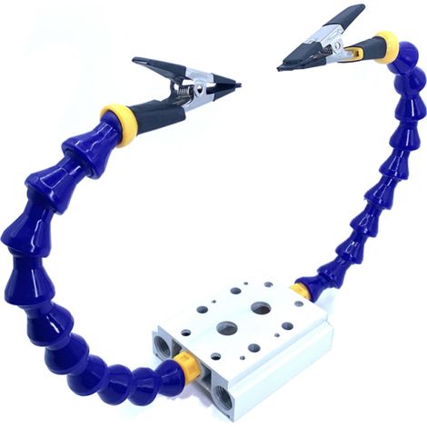 Étau d'établi avec bras flexible, pince en alliage d'aluminium, support pour fer à souder, réparation de circuits imprimés, clip universel auxiliaire, outil troisième main (1/5)