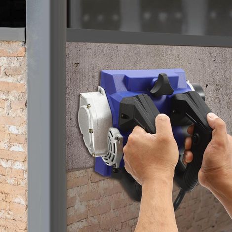 Ponceuse à béton - Fraise à béton - 1300 W - Raboteuse murale électrique - 4000 tr/min - Stabilité améliorée - 21 couteaux - Élimination de la poudre, du tissu, de la peinture, de l'argile (1/5)