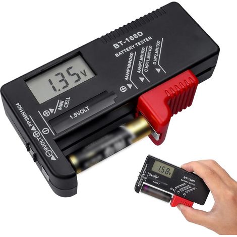 Batterietester, Universal-Batterietester, BT-168D Batterietester, AA AAA C 9V Batterietester, Batterietester, Digitaler Batterietester, Batterietest, Knopfbatterietester, Batterietester