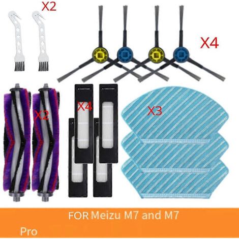 BARKBUSTERS Accessoires compatibles avec les aspirateurs Midea M7 et M7pro : brosse principale, brosse latérale, filtre, chiffon de rechange.