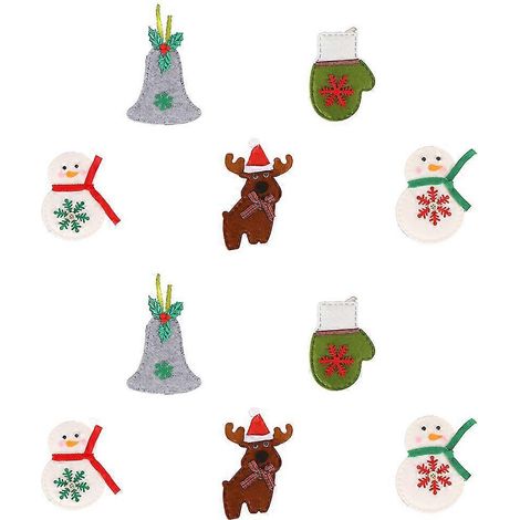 10 adornos navideños colgantes para árbol de Navidad, ideales para fiestas navideñas y decoración del hogar. (1/5)