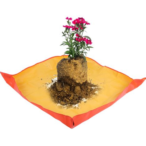 Tapis de Jardinage PE - Tapis de Repiquage et Rempotage - Taille 100x100cm Jaune (1/5)