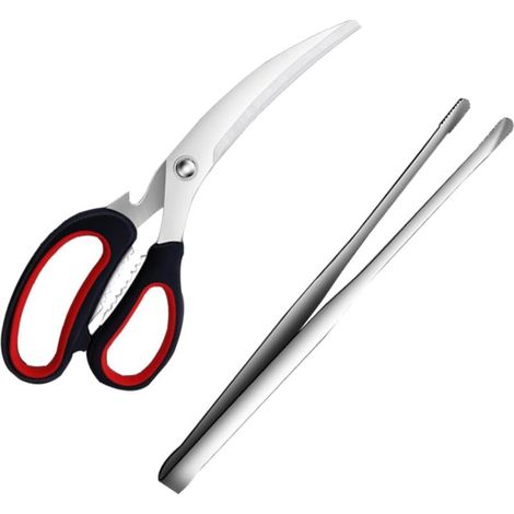 Fleischschere und Grillzange aus Edelstahl – 2er-Set (1/5)