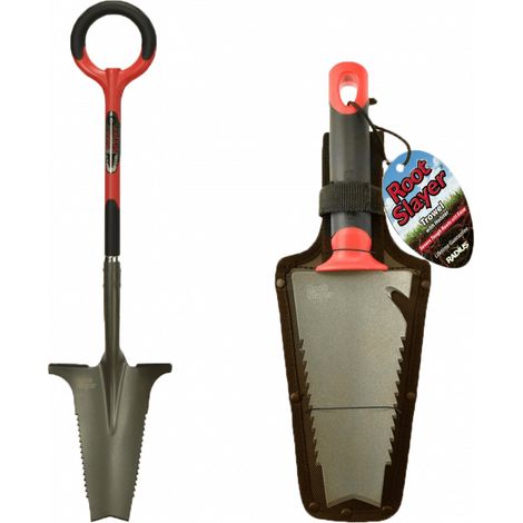 Duo Pack - RootSlayer™ - Schwarz - Erwachsene - Gartengeräte - Spaten - Transplantationsgerät - Carbonstahl - 360°-Griff