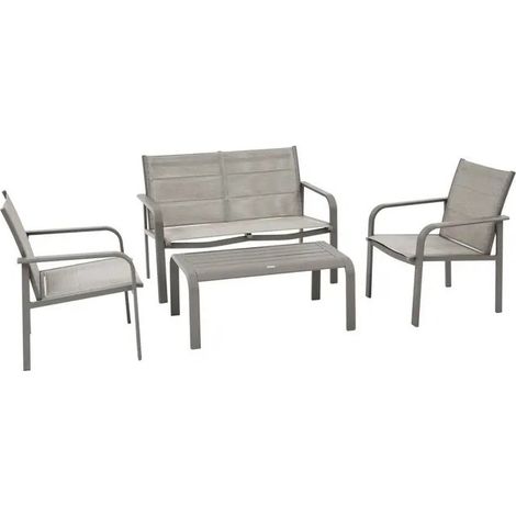 Set di mobili da giardino piazza 4 posti caffè - Hespéride (1/5)