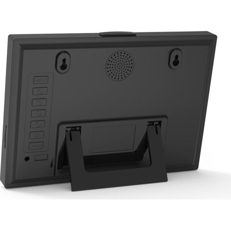 Orologio digitale One Piece da 8 pollici con calendario, data e ora, touchscreen, ideale per genitori con Alzheimer, promemoria per farmaci per nonni e bambini - Nero - 26 x 18 x 2,2 cm (1/3)