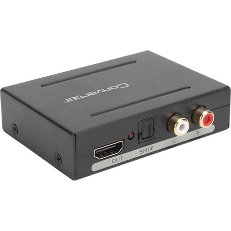 HDMI zu SPDIF + Stereo R/L Audio-Extraktor - High Definition Digital Converter (Schwarz)