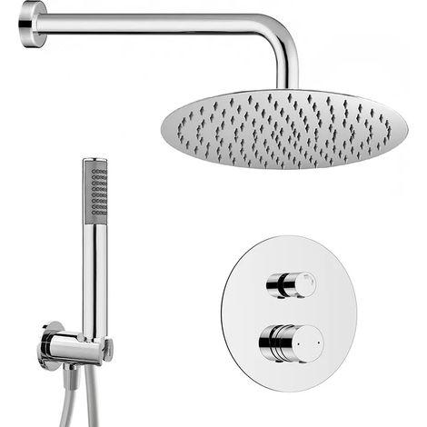 Set doccia incasso cromato con soffione 30 e kit doccia completo Gemini (1/5)