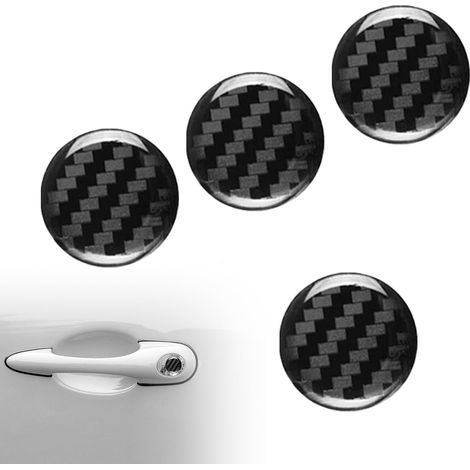 2cm 4pcs Cache Trou Clé Voiture - Couvercle Serrure Portière & Protection Anti-Blocage Antirouille Adhésif Entrée Bouclier & Décoratif Autocollant pour Universelle Auto Modification (1/5)
