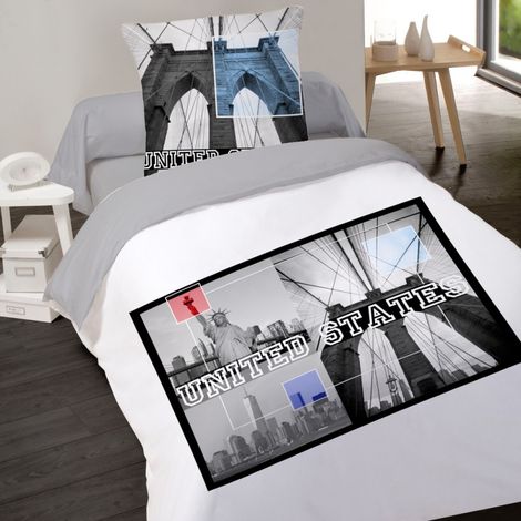 Housse de couette 140x200 LIBERTY + 1 taie 100% coton (1/3)