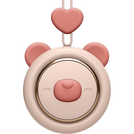 Ventilateur de Poche Sans Lames, Mini Ventilateur Portable USB Rechargeable pour Bureau, Chambre, Étudiant - Rose (1/5)