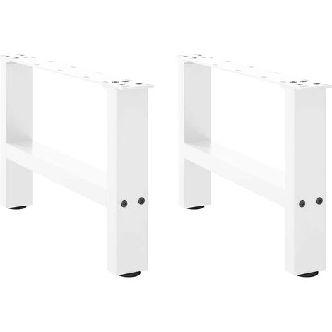 Maison Exclusive - Couchtischbeine Weiß 2 Stk. 50x(30-31) cm Stah