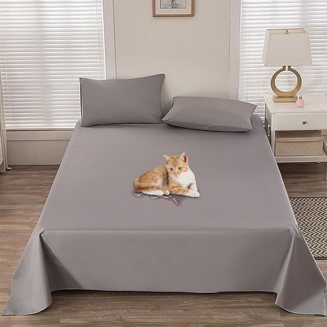 Couvre-lit imperméable respirant en microfibre brossée + TPU, double couvre-lit, anti-rayures, lavable, protection pour chiens, chats et enfants (200 x 230 cm) (1/5)