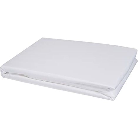 Dreamscene – Set Copripiumino matrimoniale da letto a righe, in satin, bianco, Super King (1/4)