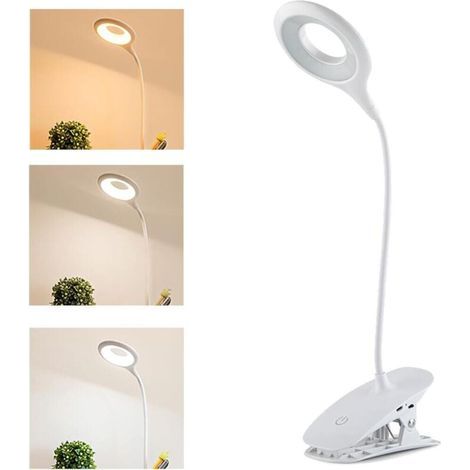 Ansteckbare Leselampe mit 20 LEDs, Touch-Steuerung, 3 Helligkeitsstufen, wiederaufladbar (1/5)