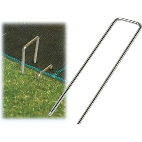 25 PZ PICCHETTI IN METALLO PER TELO PACCIAMANTE PACCIAMATURA CM.18X4