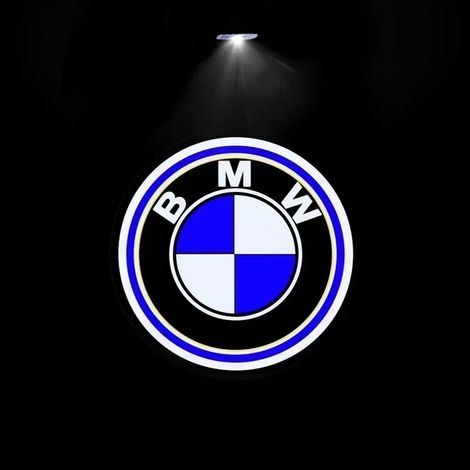 (BMW bleue, lot de 2) Convient aux BMW M X3 X5 X6. Lot de 2 accessoires de logo lumineux pour portières de voiture. Convient également aux BMW X1 X3 F25 M3 X2 E90 E91 E60 X5 X6 X7 E84 E83 E70 G30 G38 (1/4)