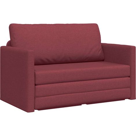 Sofa Bett Weinrot 124 x 71 x 78 cm Stoff vidaXL (1/5)