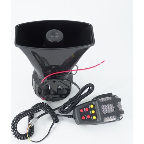 Klaxon de voiture 12 V 100 W avec alarme à sept tonalités et haut-parleur, klaxon à embouchure carrée, modification de klaxon de moto, haut-parleur multiton (1/4)