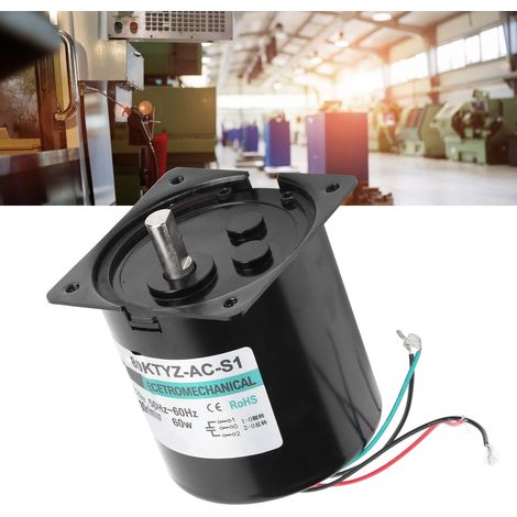 Moteur synchrone AC XD80KTYZ + Condensateur + Support 60 W à aimant permanent, bidirectionnel, à couple élevé et basse vitesse, micromoteur à arbre excentrique, 80 tr/min, 220 V AC (1/5)