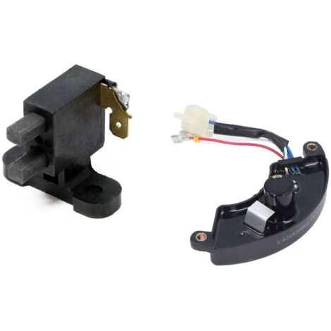 Régulateur de tension AVR universel pour générateur diesel essence 5-6.5KW 1PH 220V style demi-lune,Pièce de rechange pour Générateur de courant Porte-balai avec Balais de charbon pour 3 phases 400 V (1/4)
