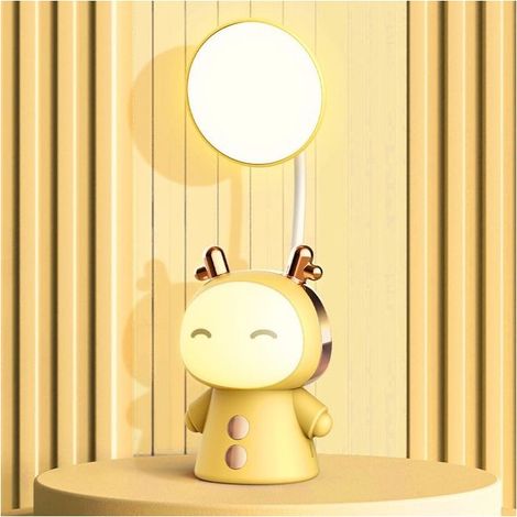 Lampe de bureau LED lampe de lecture USB rechargeable veilleuse de sommeil lampe de bureau jaune citron (1/4)