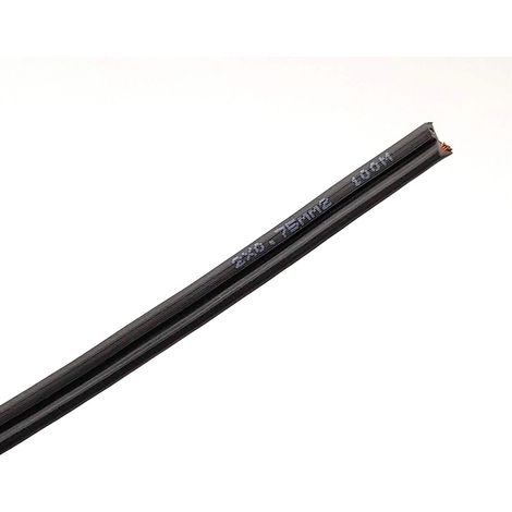 Bobina 100m Cavo parallelo 2x0,75mm Nero/polarizzato K24115