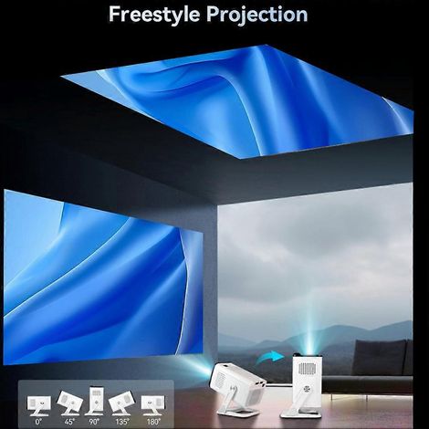 Mini projecteur portable avec Wi-Fi 6, Bluetooth 5.4, autofocus, Android 11, compatible Full HD et 4K pour le home cinéma et le cinéma en plein air (X1AQ EU) - JBMEDIA (1/4)