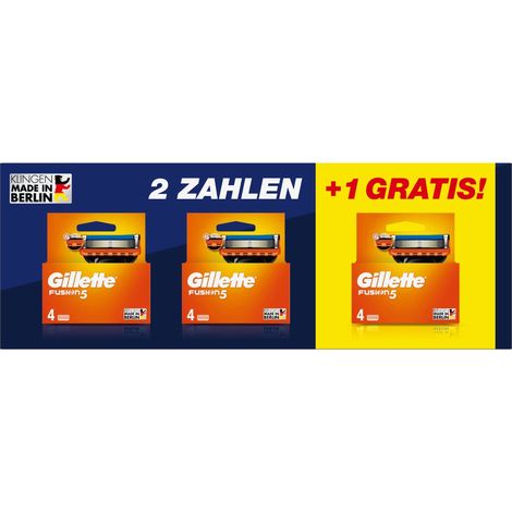 Gillette Fusion5 Systemklingen 4er 3 für 2 Aktion Ersatzklingen