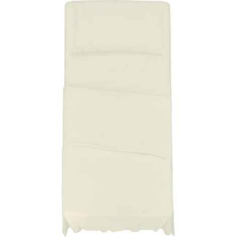 KLULK Set Lenzuola Completo Letto Singolo Panna, Lenzuolo Sotto Con Angoli + Lenzuolo Sopra + Federa 100% Cotone (1/5)