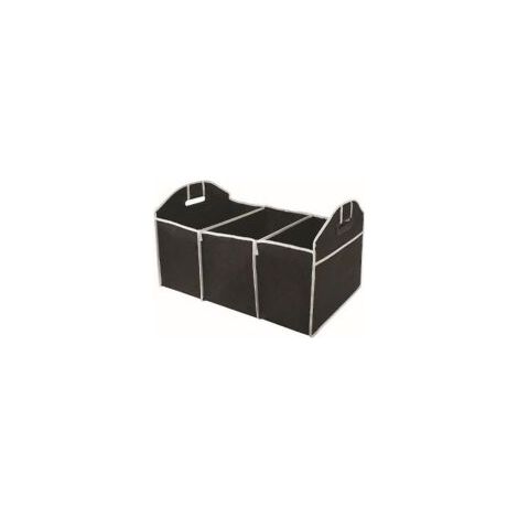 Organizzatore per bagagliaio auto, borsa portaoggetti per bagagliaio, borsa per la spesa pieghevole, borsa da viaggio resistente per auto, furgoni, camion (nero) (1 pezzo) - Crezuo