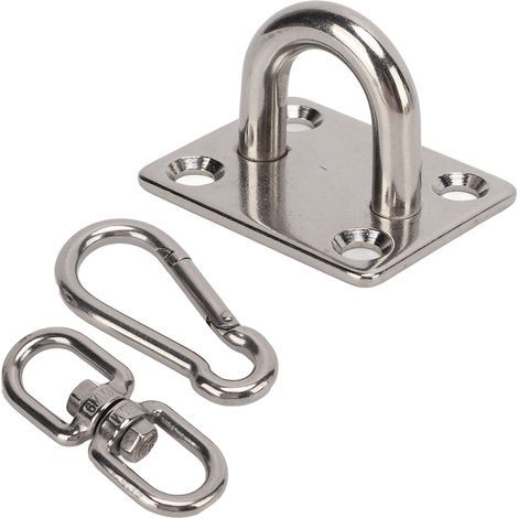 Hängematten-Aufhängungsset, robuste Drehhaken, Deckenhalterung aus Edelstahl, für Yogastuhl, Schaukel oder Boxsack. (1/5)
