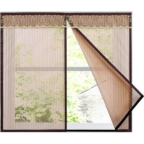 Moustiquaires magnétiques auto-adhésives pour fenêtres - Rideaux en maille invisibles pour la maison, anti-insectes et mains libres, alternative aux portes moustiquaires. (1/5)