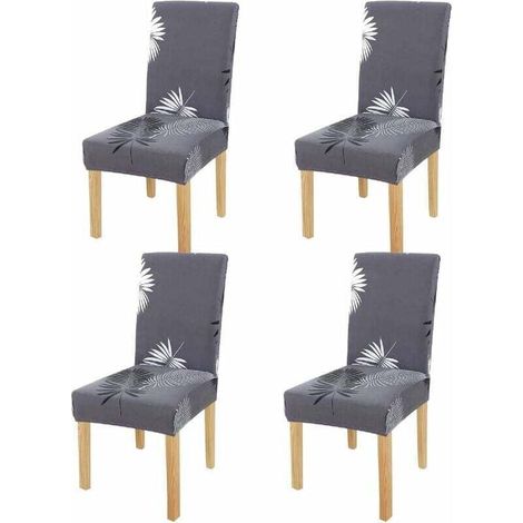 Housse de Chaise Extensible de Salle à Manger,Housse de Chaises Universel Couverture de Chaise pour Maison, Restaurant, Bar, Hôtel (4 Pièces), (1/4)