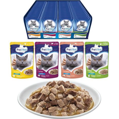 PREVITAL - pollo, ternera, salm贸n, aves - para adultos (1/5)