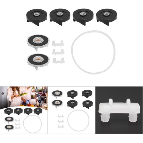 Ersatzteile für den Magic Bubble 250W Mixer: 6 Paar Zahnräder (Basis und Flügel) aus Kunststoff, Gummi und Metall, 3,2 cm Durchmesser, Set bestehend aus 2 Basiszahnrädern + 4 Flügelzahnrädern + Zubehö (1/5)