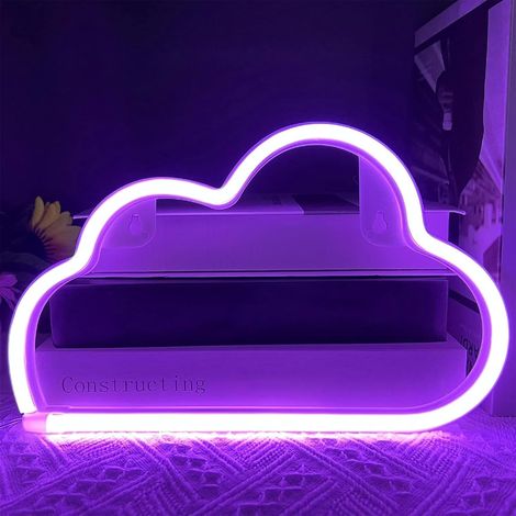 Wolkenförmige Neonlichter, LED-Neonlichter in Wolkenform zur Wanddekoration, batterie- oder USB-betriebene wolkenförmige dekorative Wandleuchten, geeignet für Schlafzimmer, Mädchenzimmer, Kinderzimmer
