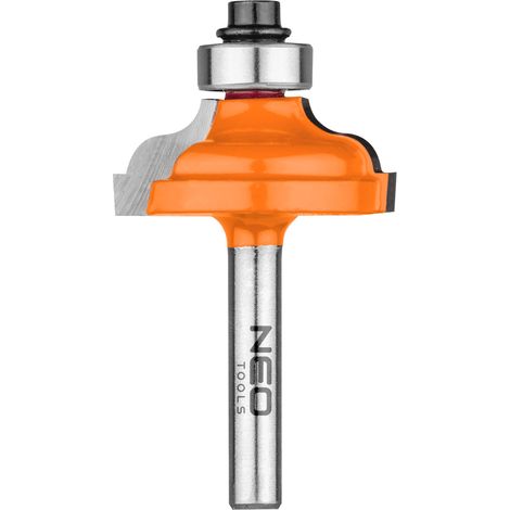 Fresa sagomata con cuscinetto, arrotondamento, TCT, 32 x 12,9 mm, gambo da 6 mm (1/4)