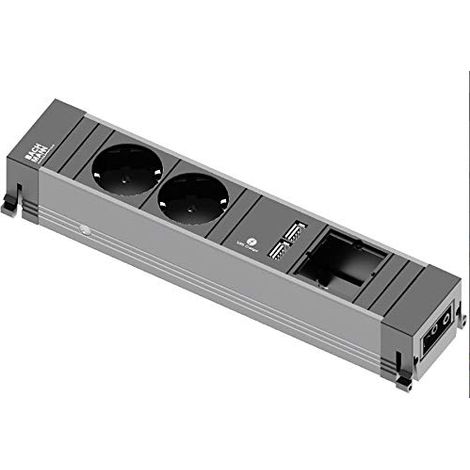 Bachmann Conference multiprise de table noire moderne (1/2)