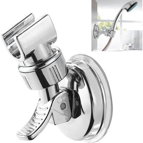 Duschkopfhalterung, verstellbare Saugnapf-Duschkopf-Wandhalterung, Saugnapf-Duschkopfhalterung für Badezimmer, für Handbrausen und Klebehalterung für Bidet-Sprühdüsen. (1/5)