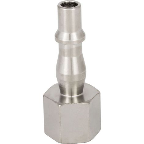 Raccord rapide pneumatique RS PRO, Filetage vers Mâle G 1/4 Femelle 1/4pouces PLC 60, Rectus 19 en Laiton ( Prix pour Paquet de 5 ) (1/3)