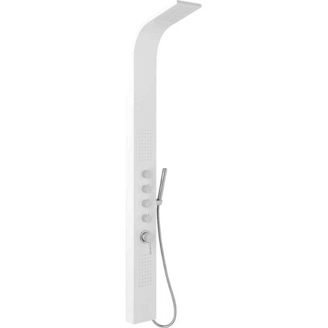 Columna de ducha 15,5x166,5x46,5 cm mod. Danubio de aluminio blanco