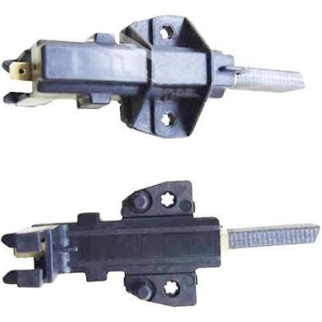 Charbons Moteur - Épaisseur 5 mm - Largeur 13,5 mm - Longueur 36 mm - Support Intégré 53 mm - Branchement 4,8 mm AMP - Gauche - 2 Pièces (1/4)
